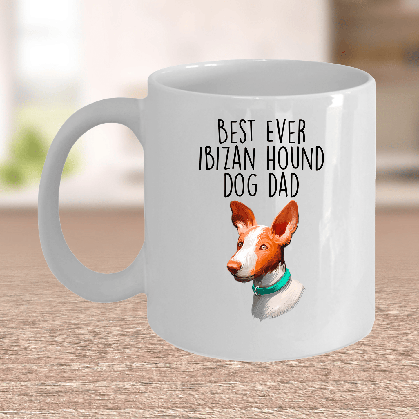 Ibizan Hound World's Best Dog Dad Ceramic Coffee Mug