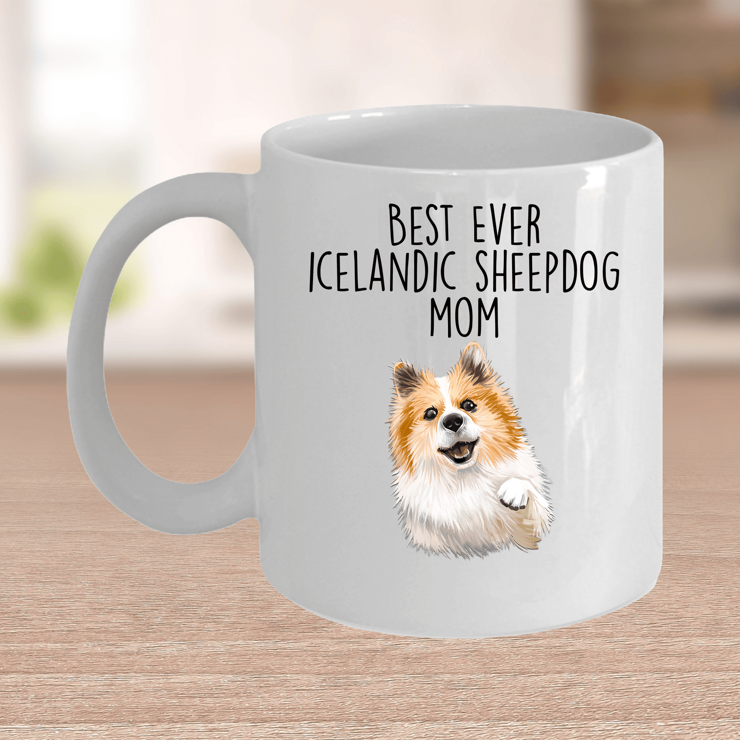 Icelandic Sheepdog World's Best Dog Mom Ceramic Coffee Mug