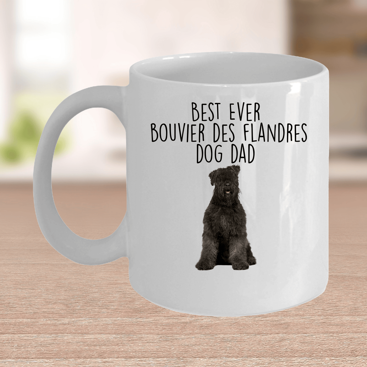 Best Ever Bouvier des Flandres Dog Dad Ceramic Coffee Mug