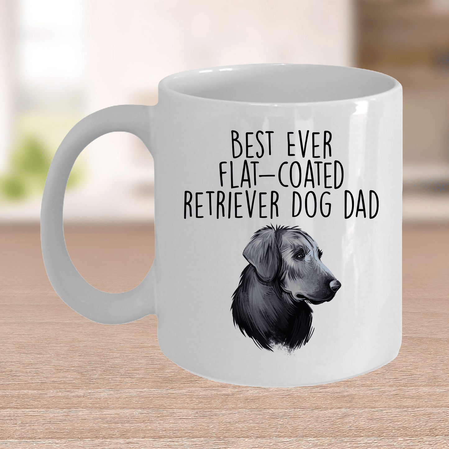 Best Ever Flat-Coated Retriever Dog Dad Ceramic Coffee Mug