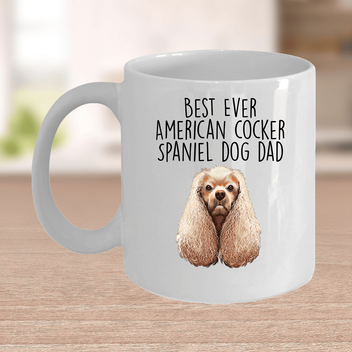 Best Ever American Cocker Spaniel Dog Dad Ceramic Coffee Mug