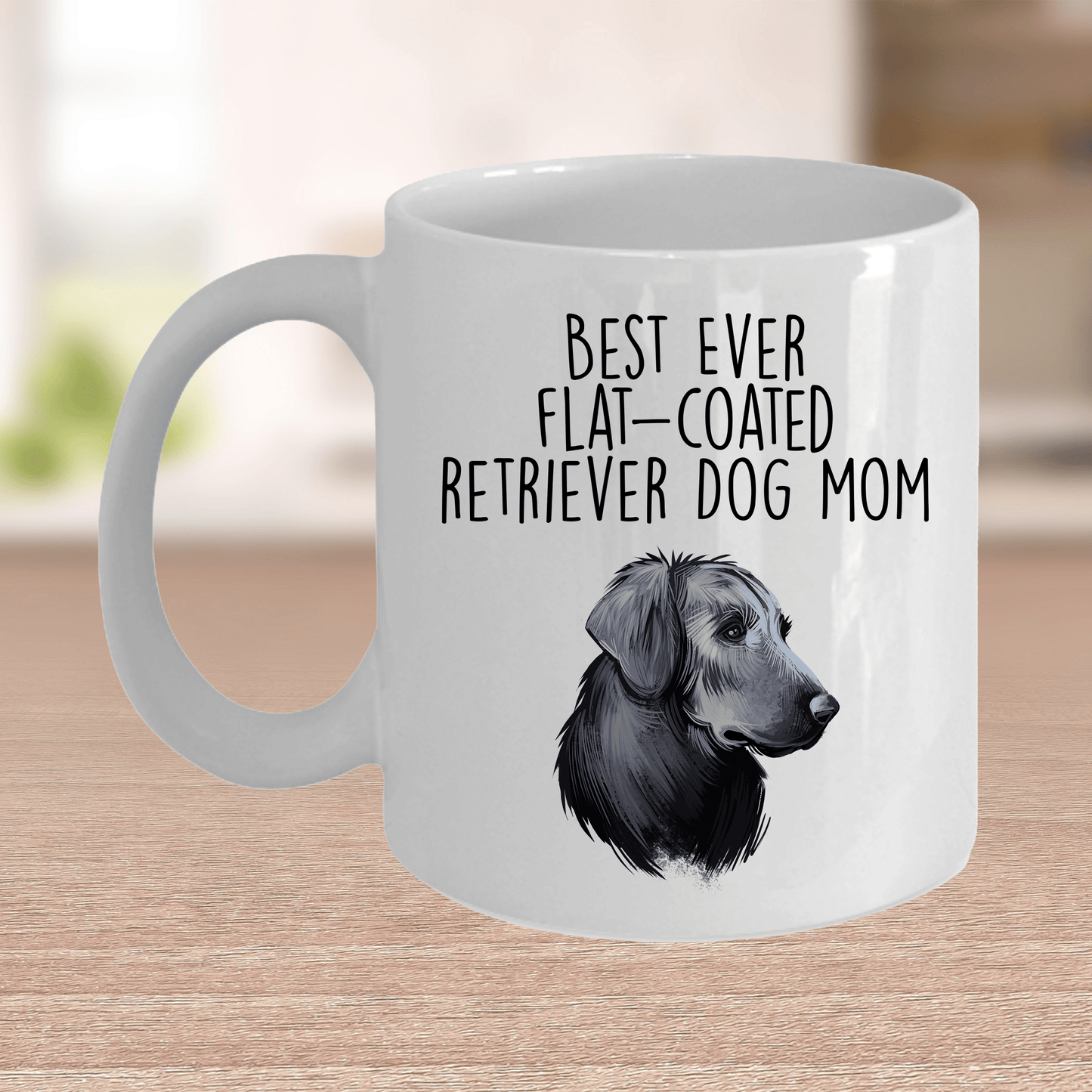 Best Ever Flat-Coated Retriever Dog Mom Ceramic Coffee Mug