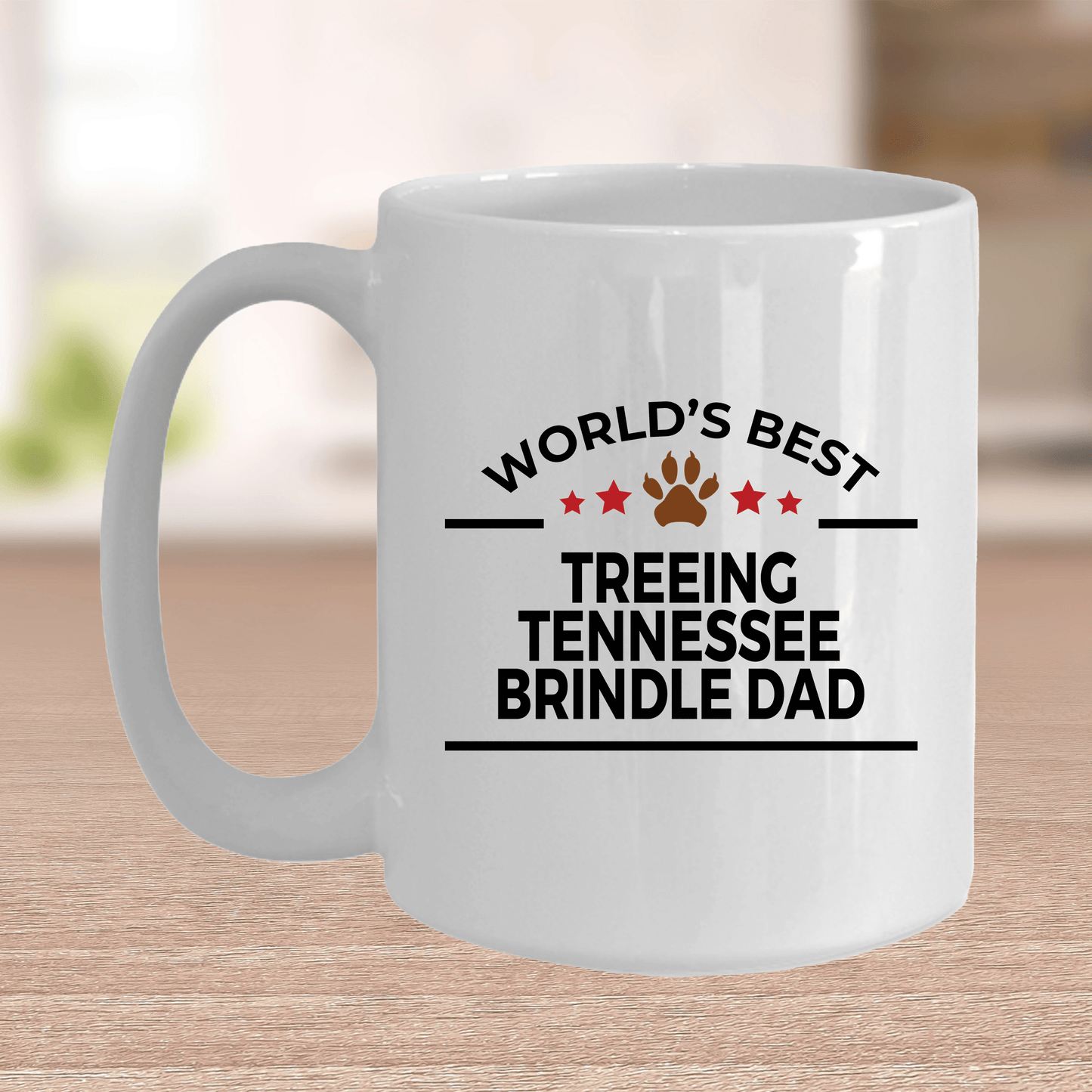 Treeing Tennessee Brindle World's Best Dog Dad Ceramic Coffee Mug