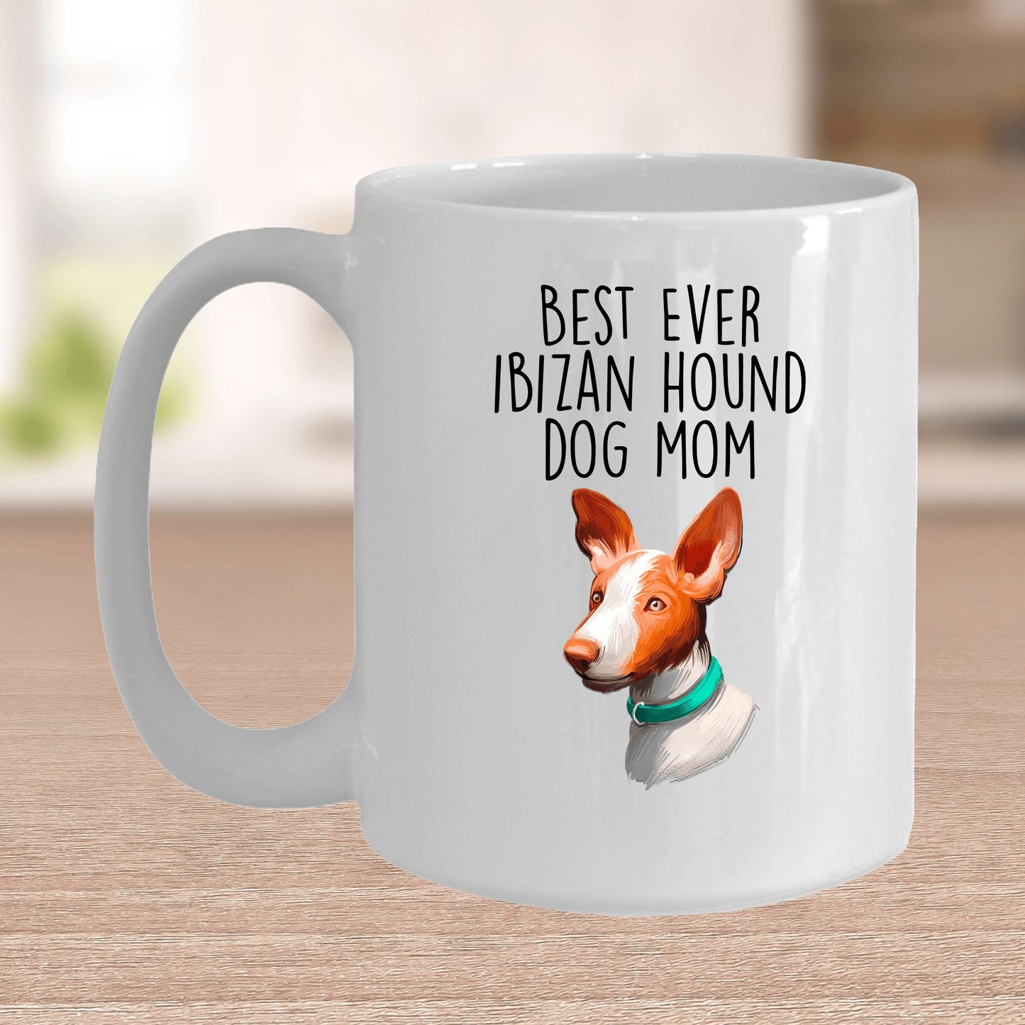 Ibizan Hound World's Best Dog Mom Ceramic Coffee Mug