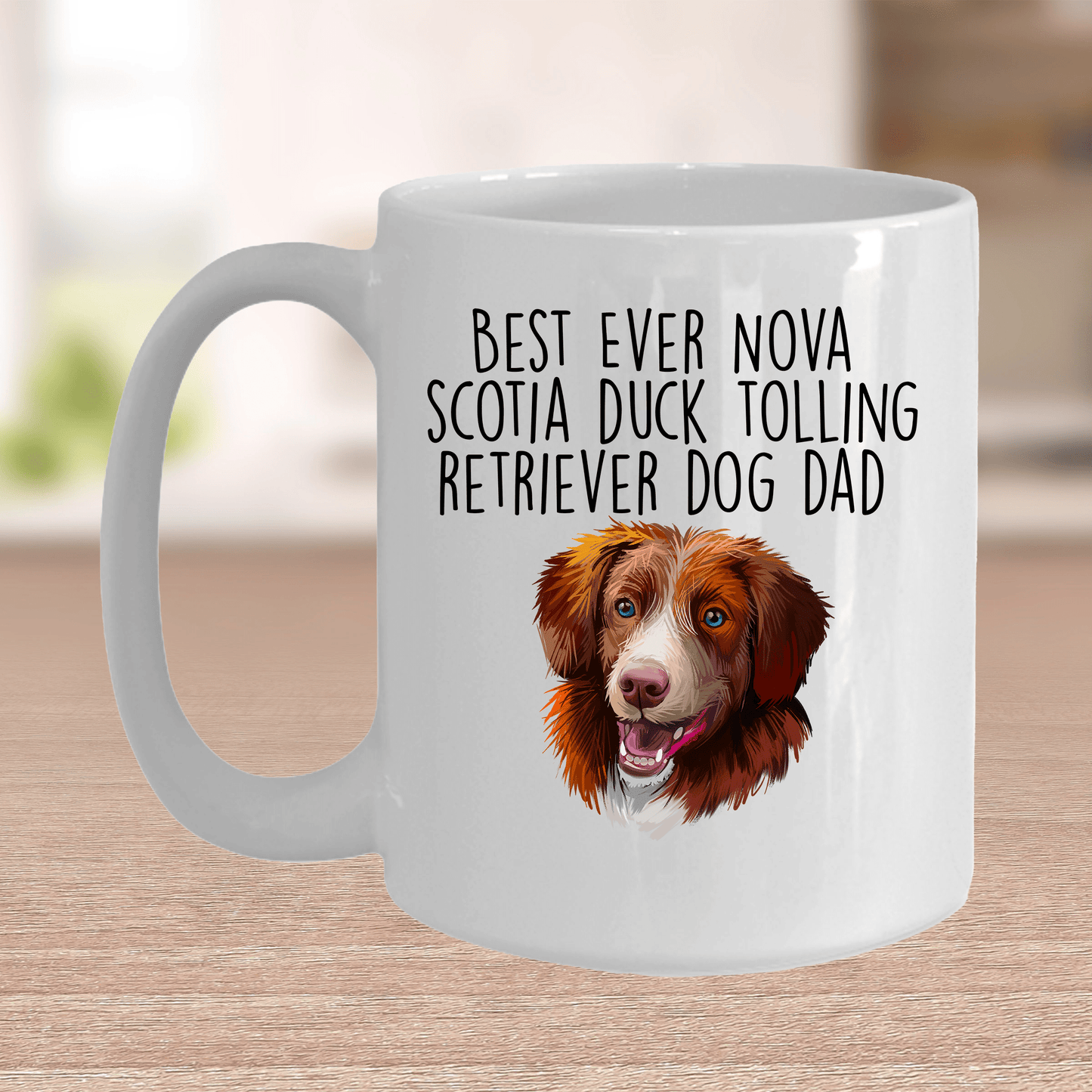 Best Ever Nova Scotia Duck Tolling Retriever Dog Dad Ceramic Coffee Mug