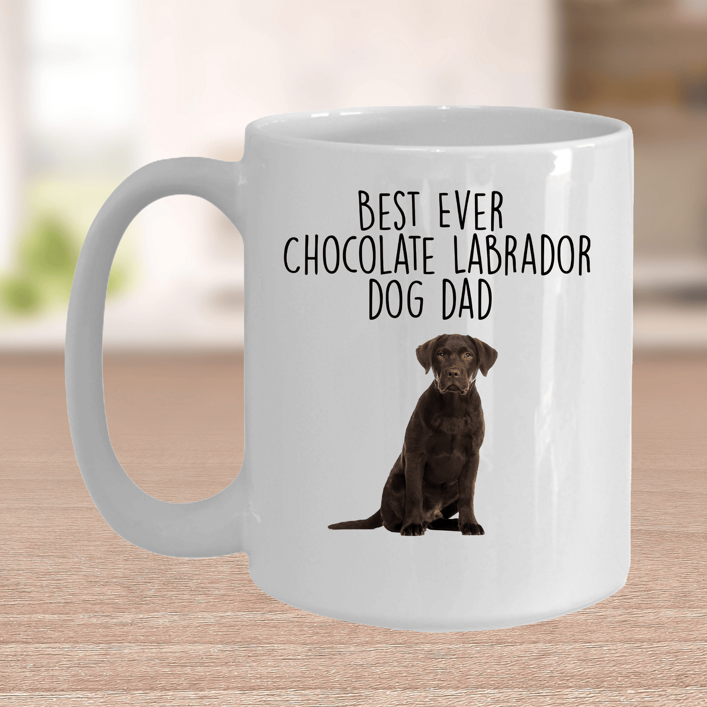 Best Ever Chocolate Labrador Retriever Dog Dad Ceramic Coffee Mug