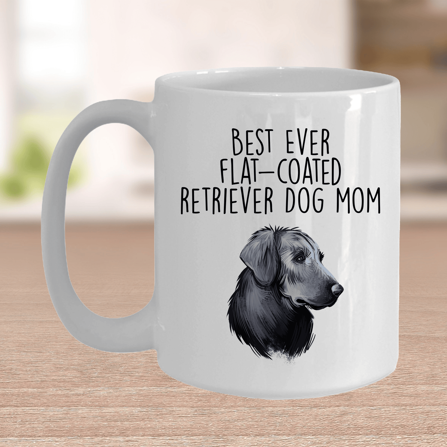 Best Ever Flat-Coated Retriever Dog Mom Ceramic Coffee Mug