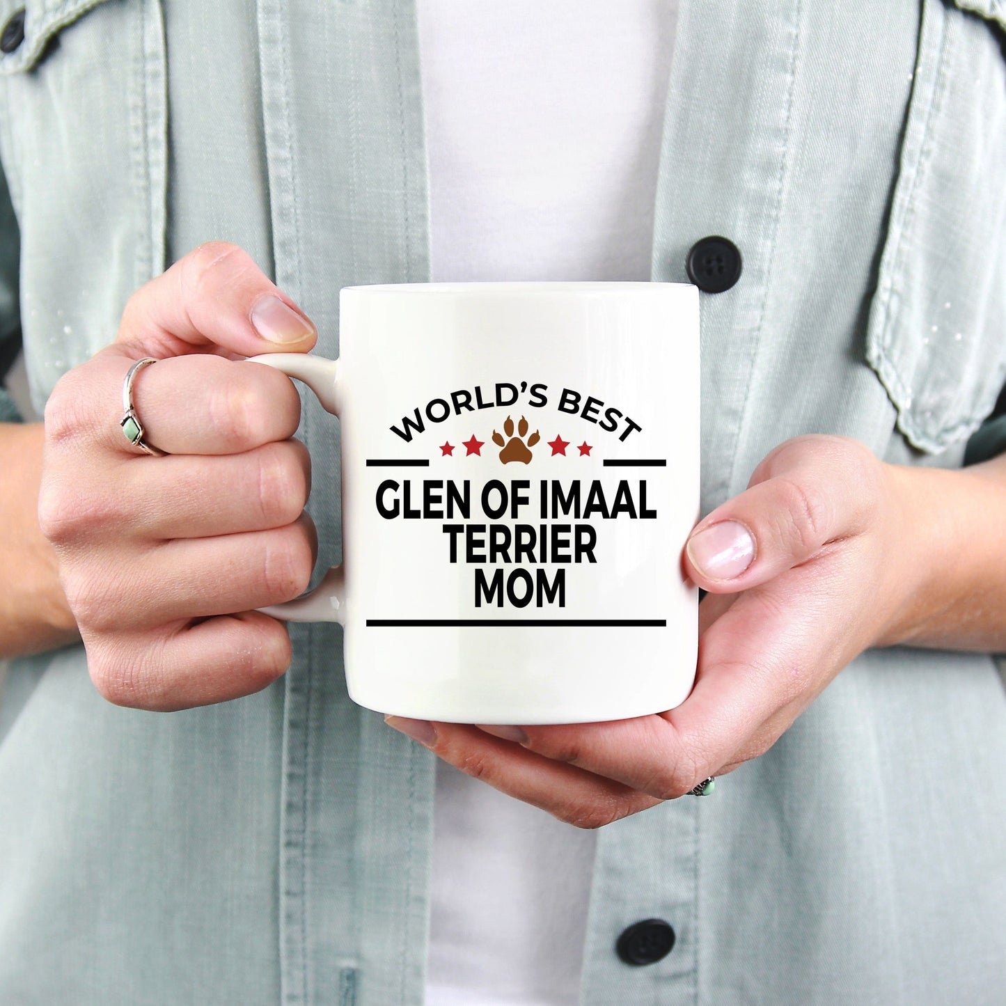 Glen of Imaal Terrier Dog Lover Gift World's Best Mom Birthday Mother's Day White Ceramic Coffee Mug