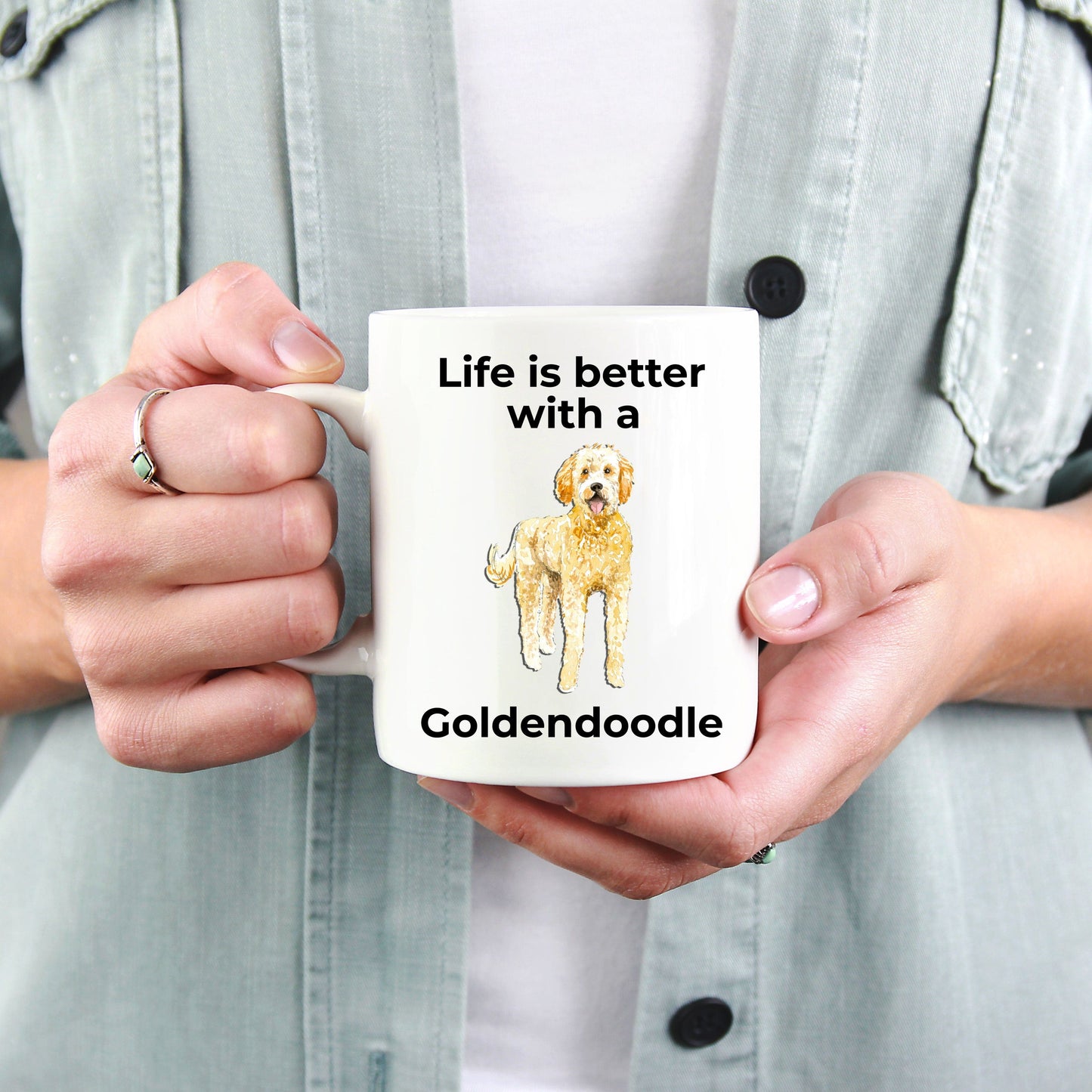 Goldendoodle Dog Coffee Mug - Life is Better