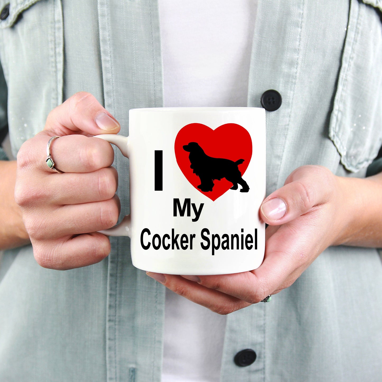 Cocker Spaniel Dog Lover Gift White Ceramic Coffee Mug