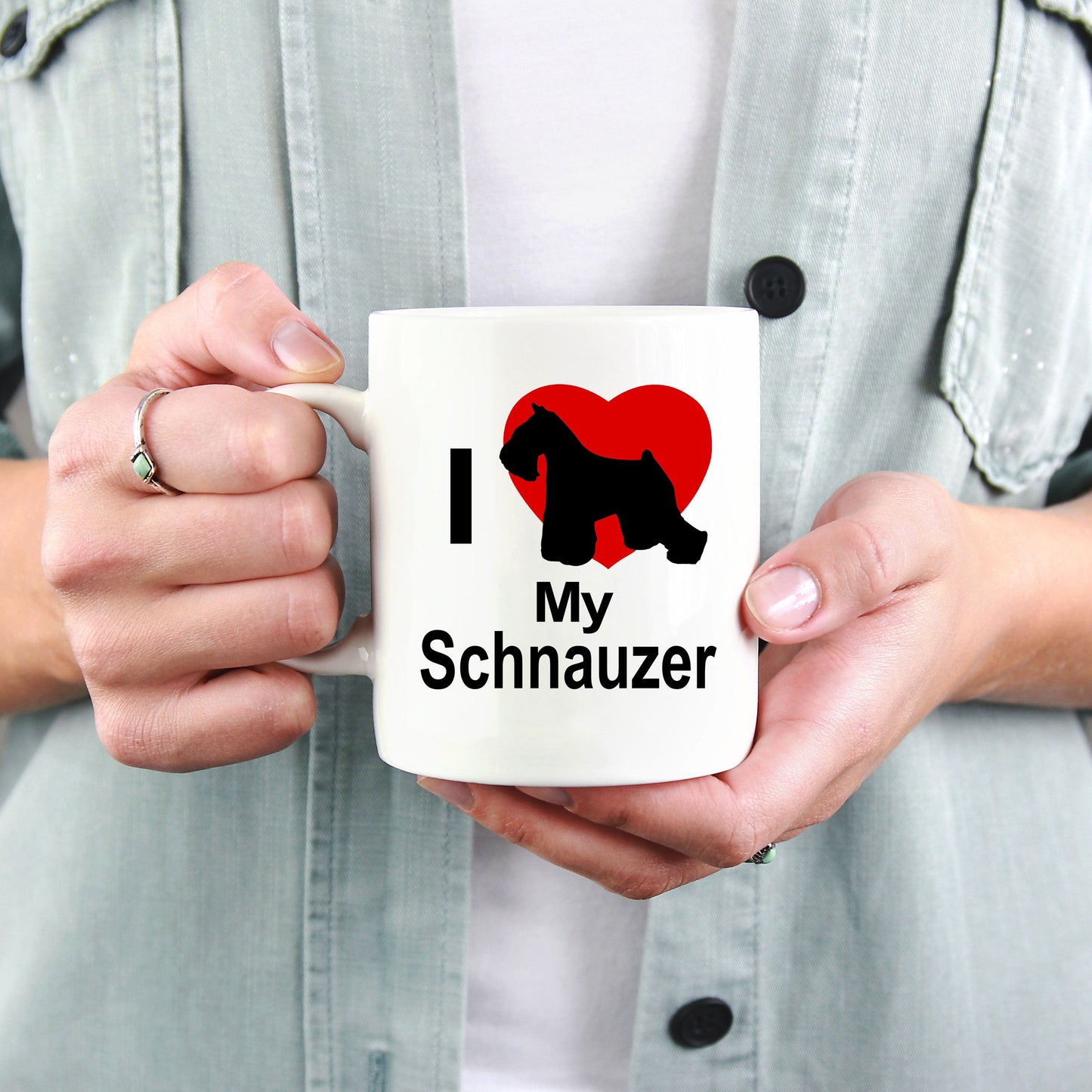 Schnauzer Dog White Coffee Mug