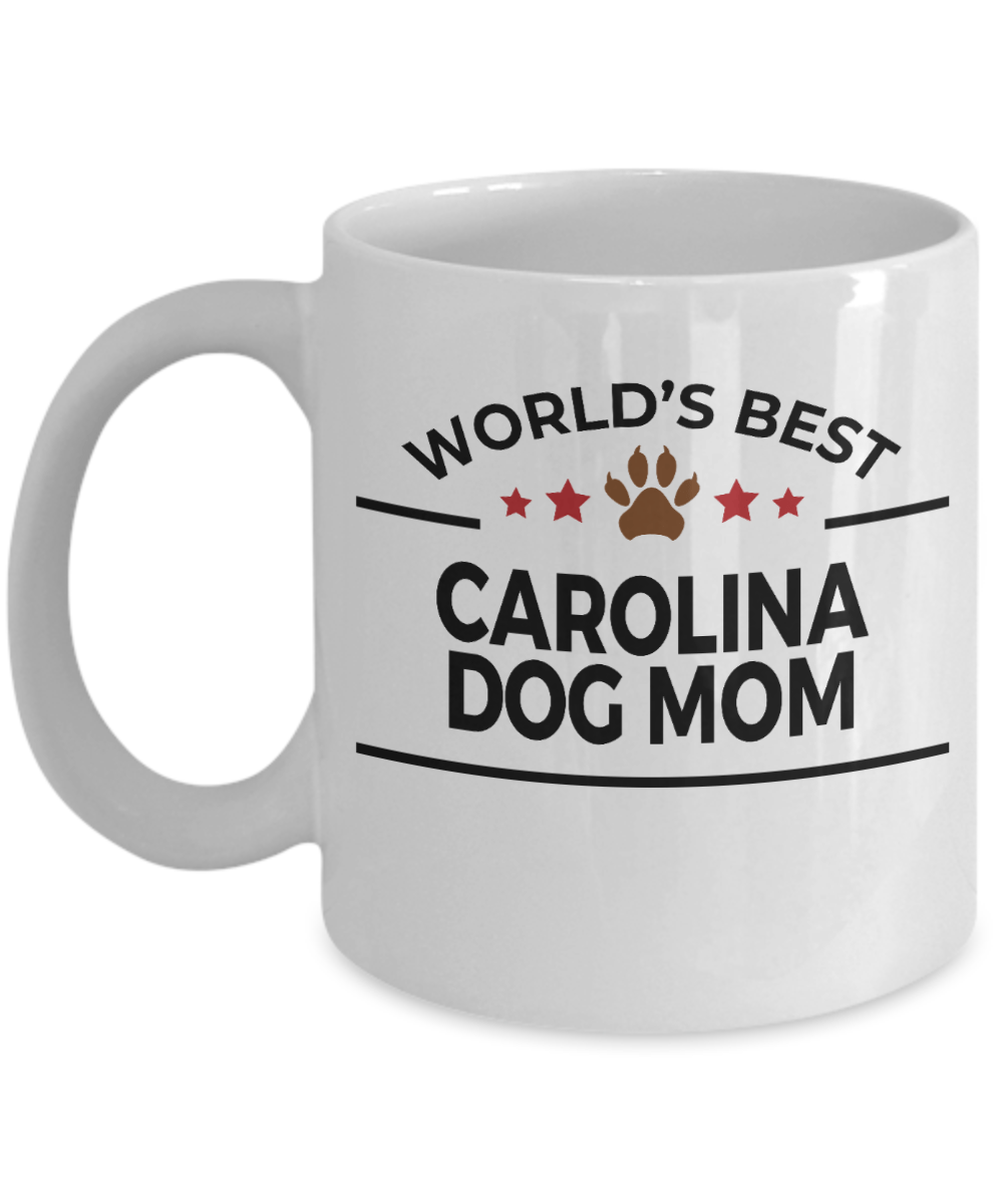 Carolina Dog Lover Gift World's Best Mom Birthday Mother's Day White Ceramic Coffee Mug