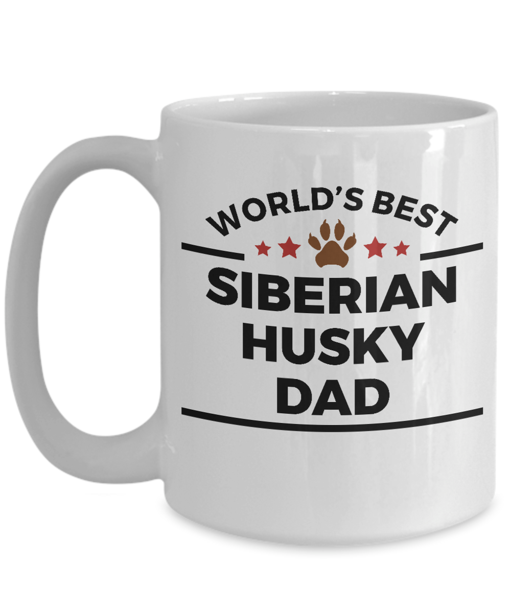 Siberian Husky Dog Lover Owner Gift World's Best Dad Birthday Father's Day Coffee Mug