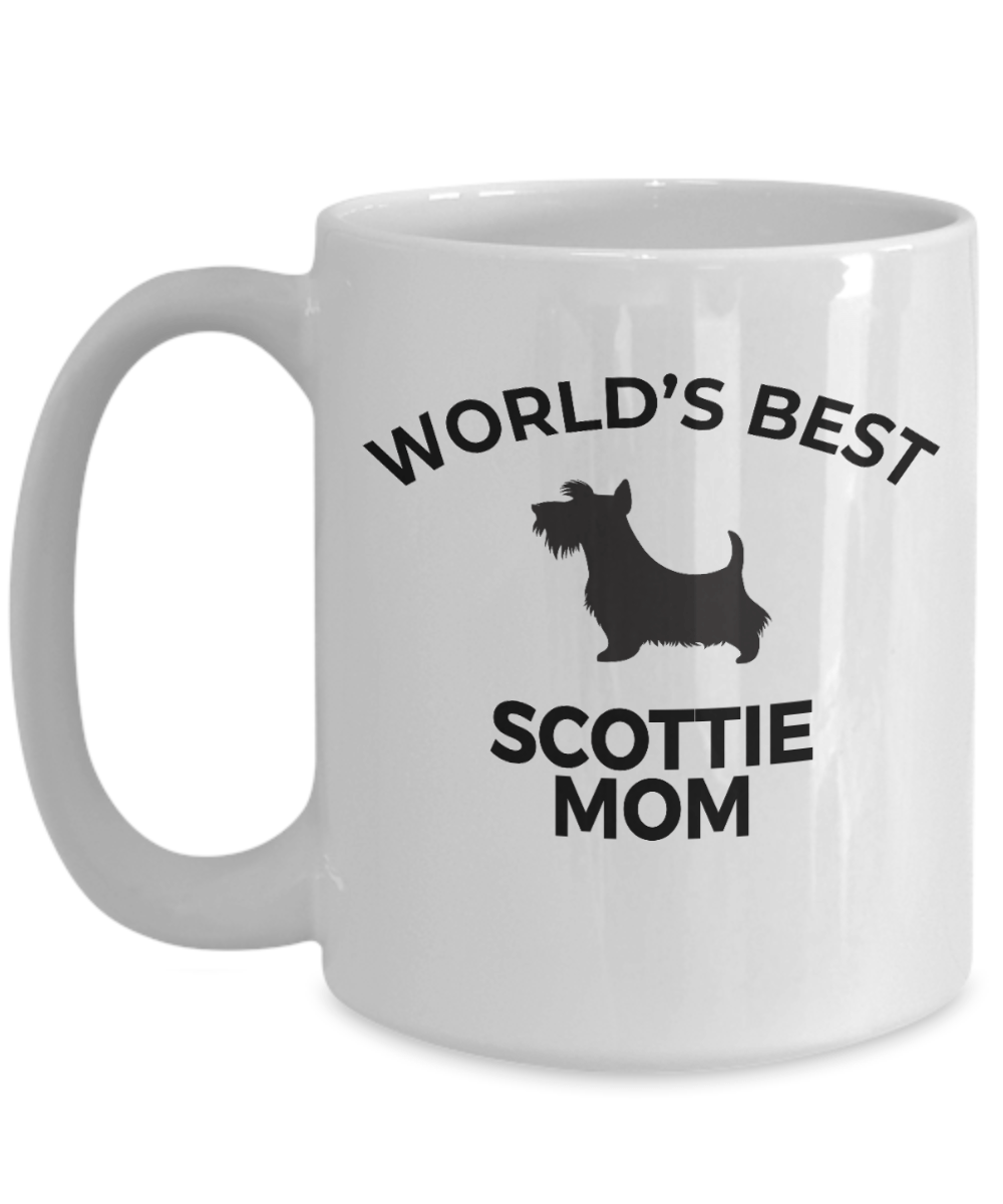 Scottie Mom Mug School Mascot Scottish Terrier Dog Lover Gift White Ceramic Coffee Cup