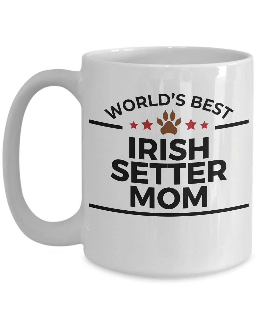 Irish Setter World's Best Dog Mom Custom Ceramic Coffee Mug