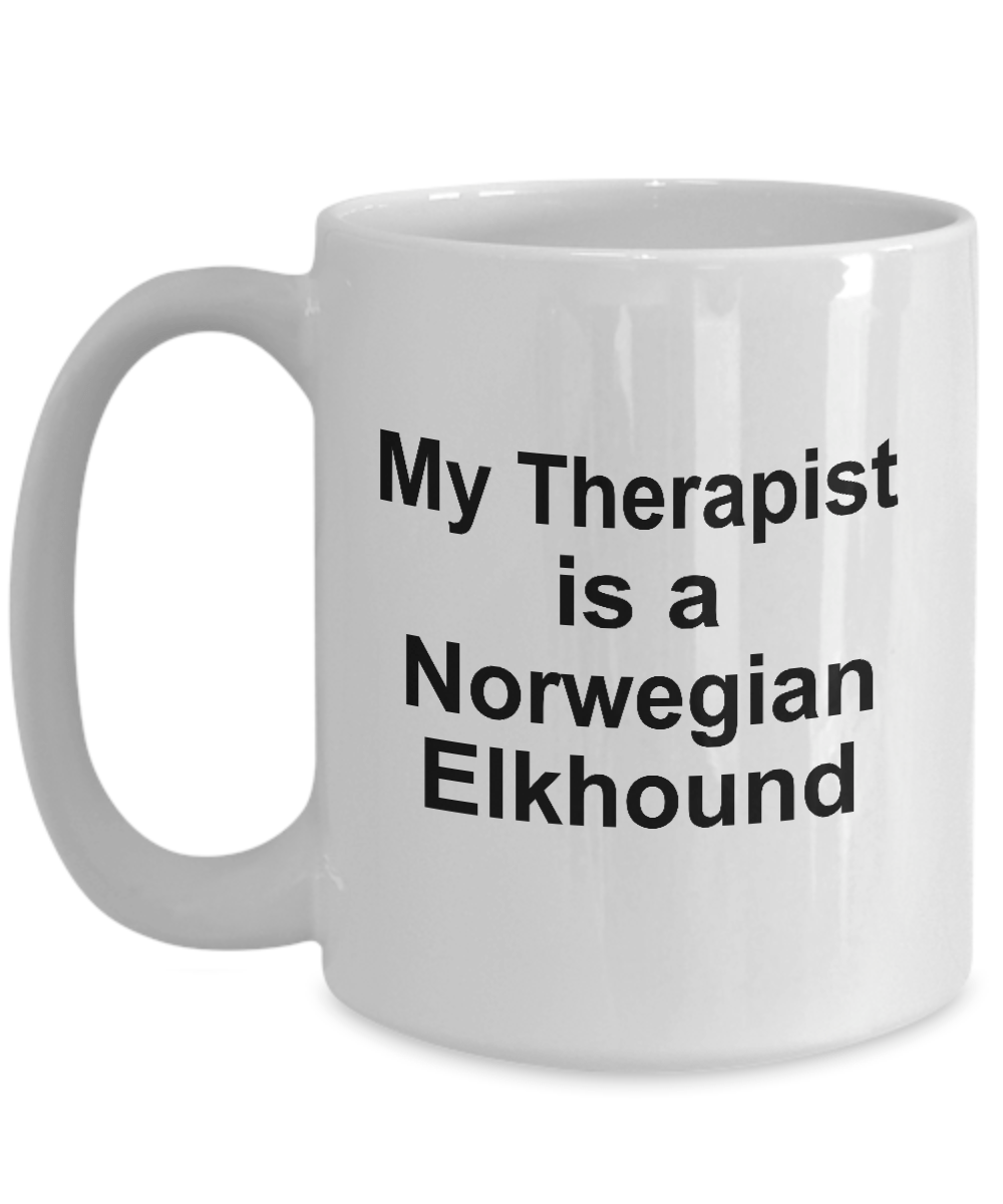 Norwegian Elkhound Dog Therapist Coffee Mug