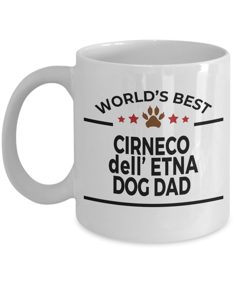 Cirneco dell'Etna Dog Lover Gift World's Best Dad Birthday Father's Day White Ceramic Coffee Mug