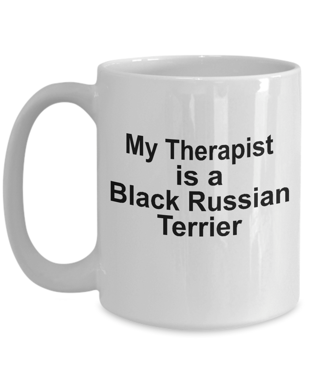 Black Russian Terrier Dog Therapist Coffee Mug