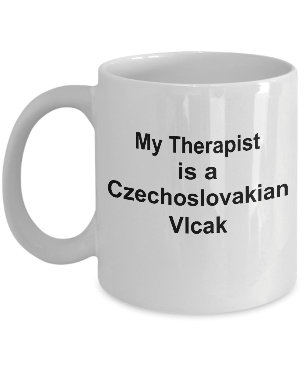 Czechoslovakian Vlcak Dog Owner Lover Funny Gift Therapist White Ceramic Coffee Mug