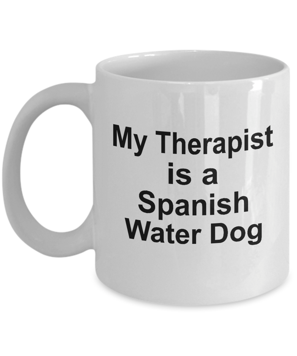 Spanish Water Dog Owner Lover Funny Gift Therapist White Ceramic Coffee Mug