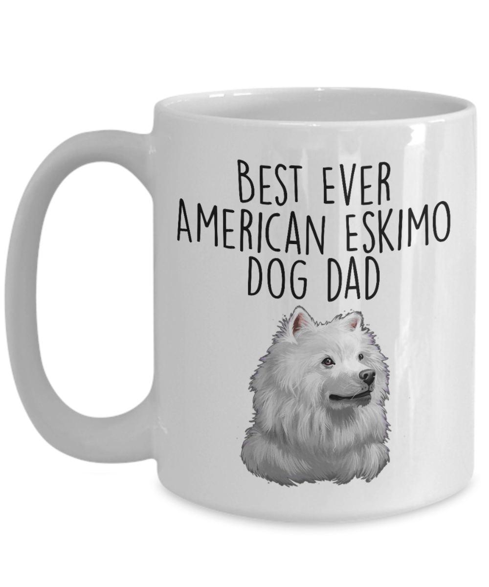 Best Ever American Eskimo Dog Dad Ceramic Coffee Mug