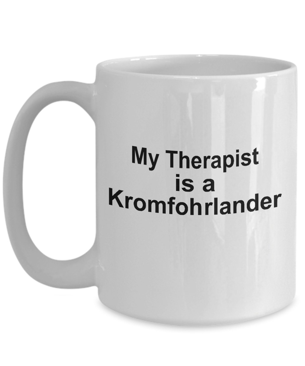 Kromfohrlander Dog Owner Lover Funny Gift Therapist White Ceramic Coffee Mug