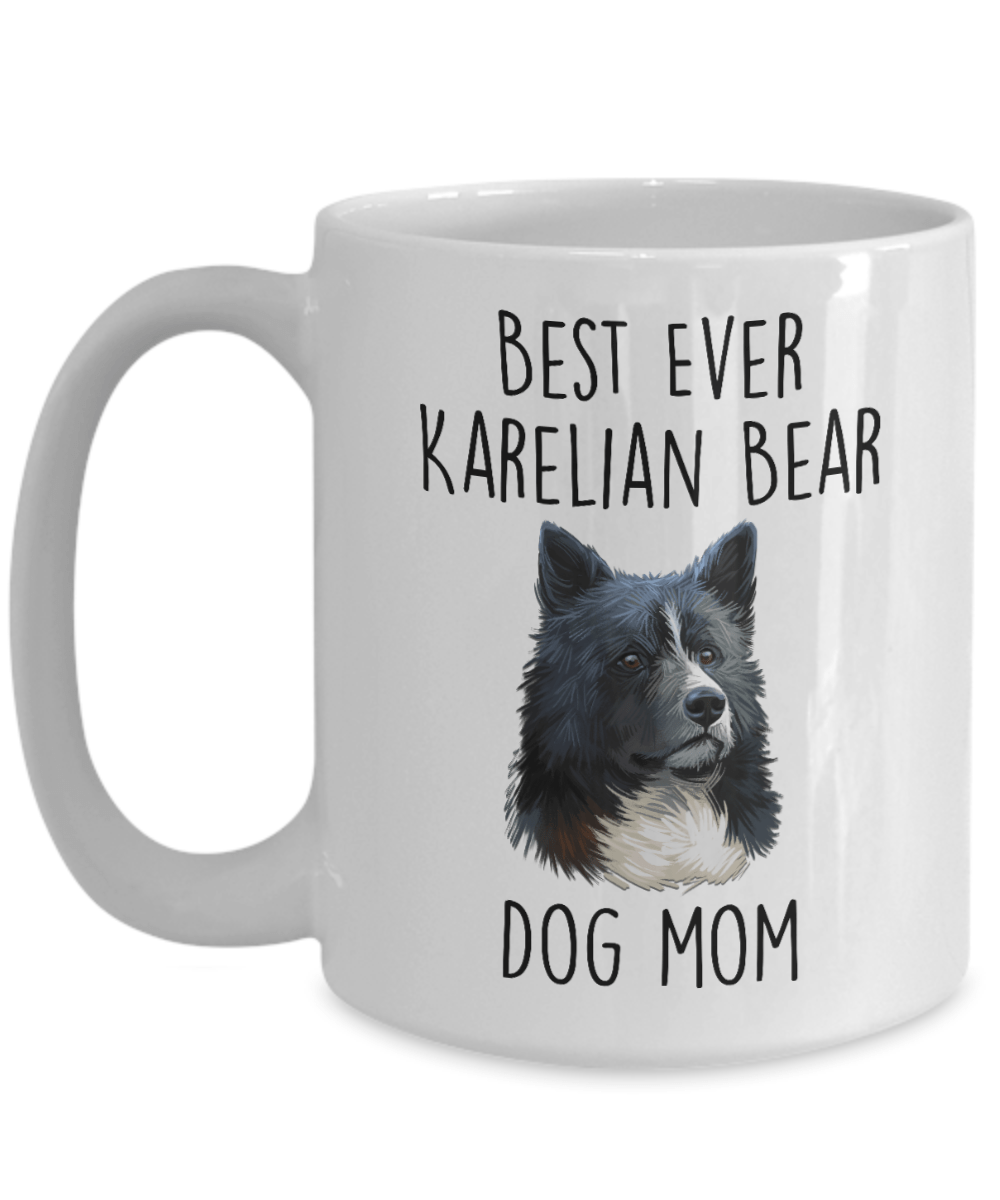 Best Ever Karelian Bear Dog Mom Custom Ceramic Coffee Mug