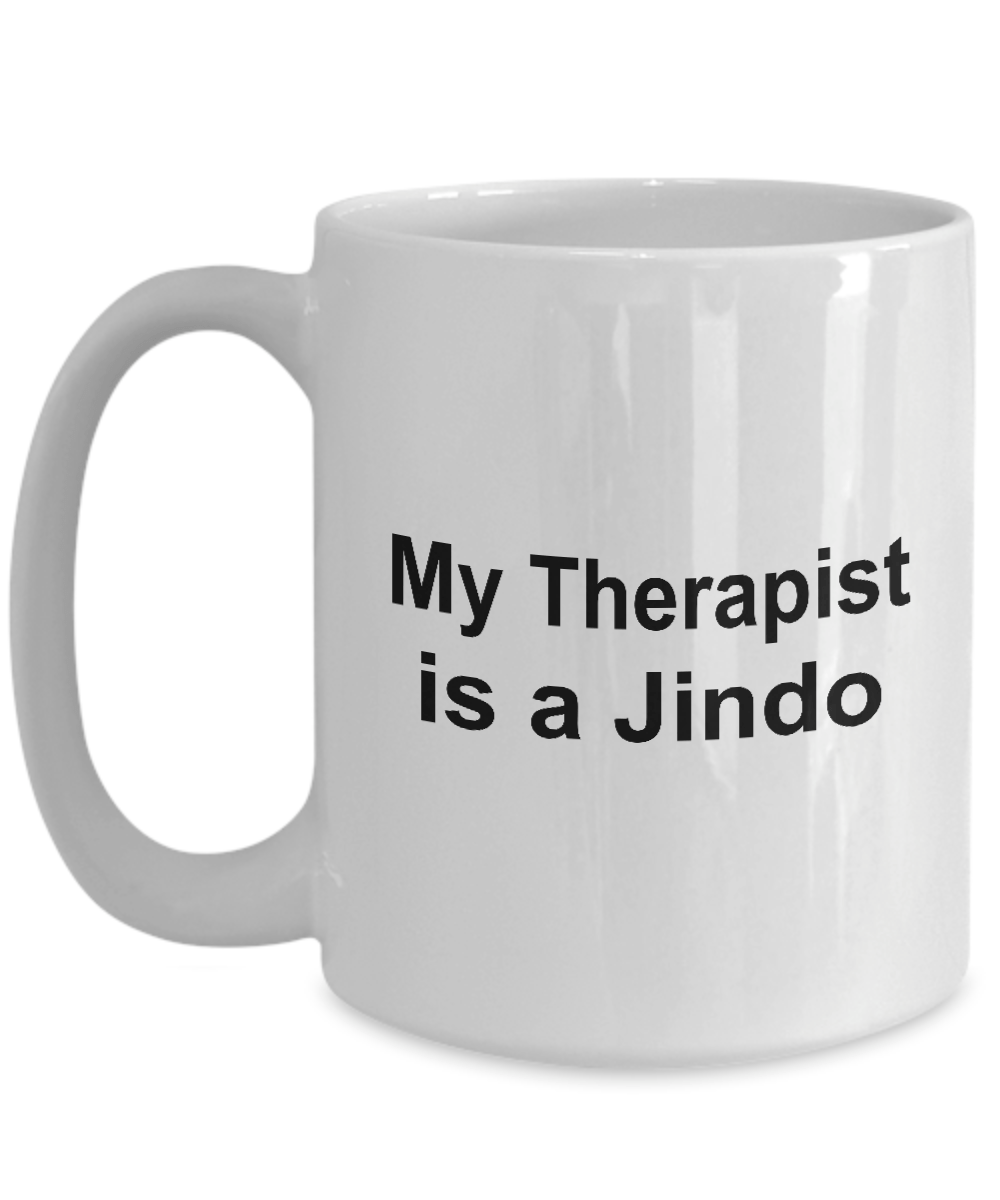 Jindo Dog Owner Lover Funny Gift Therapist White Ceramic Coffee Mug