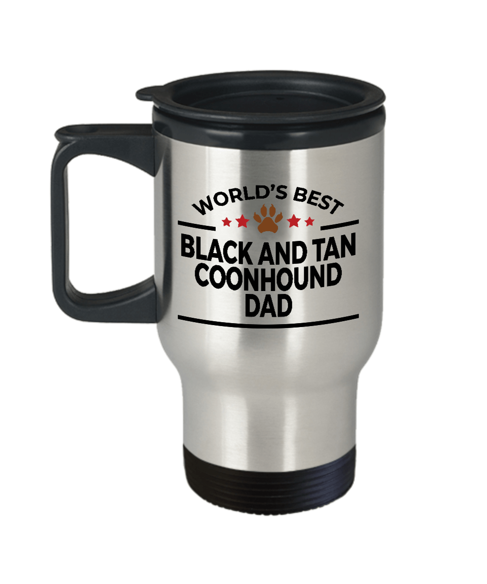 Black and Tan Coonhound Dog Dad Travel Coffee Mug