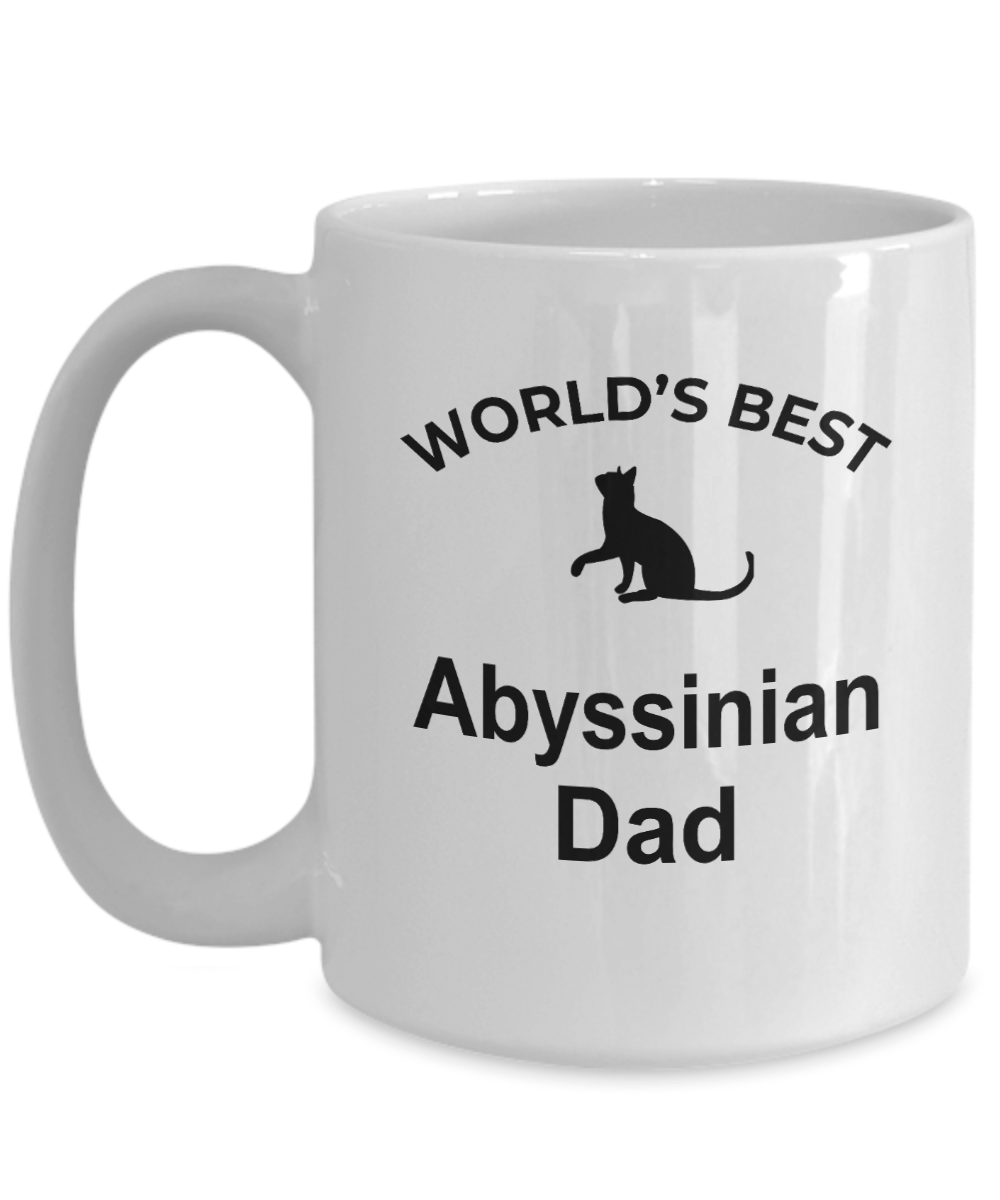 Abyssinian Cat Ceramic 15oz white Coffee Mug