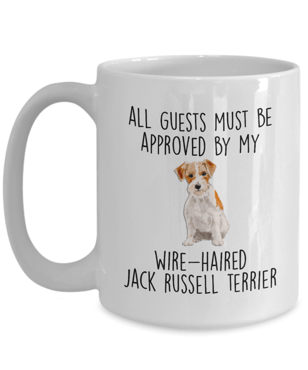 Funny Wire-haired Jack Russell Terrier Dog Custom Ceramic Coffee Mug - Guests must be approved