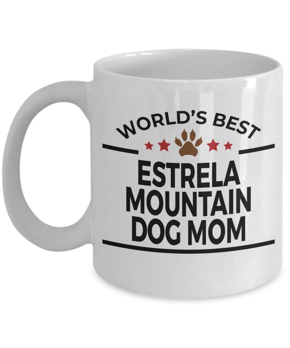 Estrela Mountain Dog Lover Gift World's Best Mom Birthday Mother's Day White Ceramic Coffee Mug