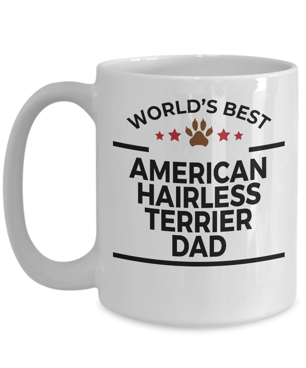 American Hairless Terrier Dog Dad Coffee Mug