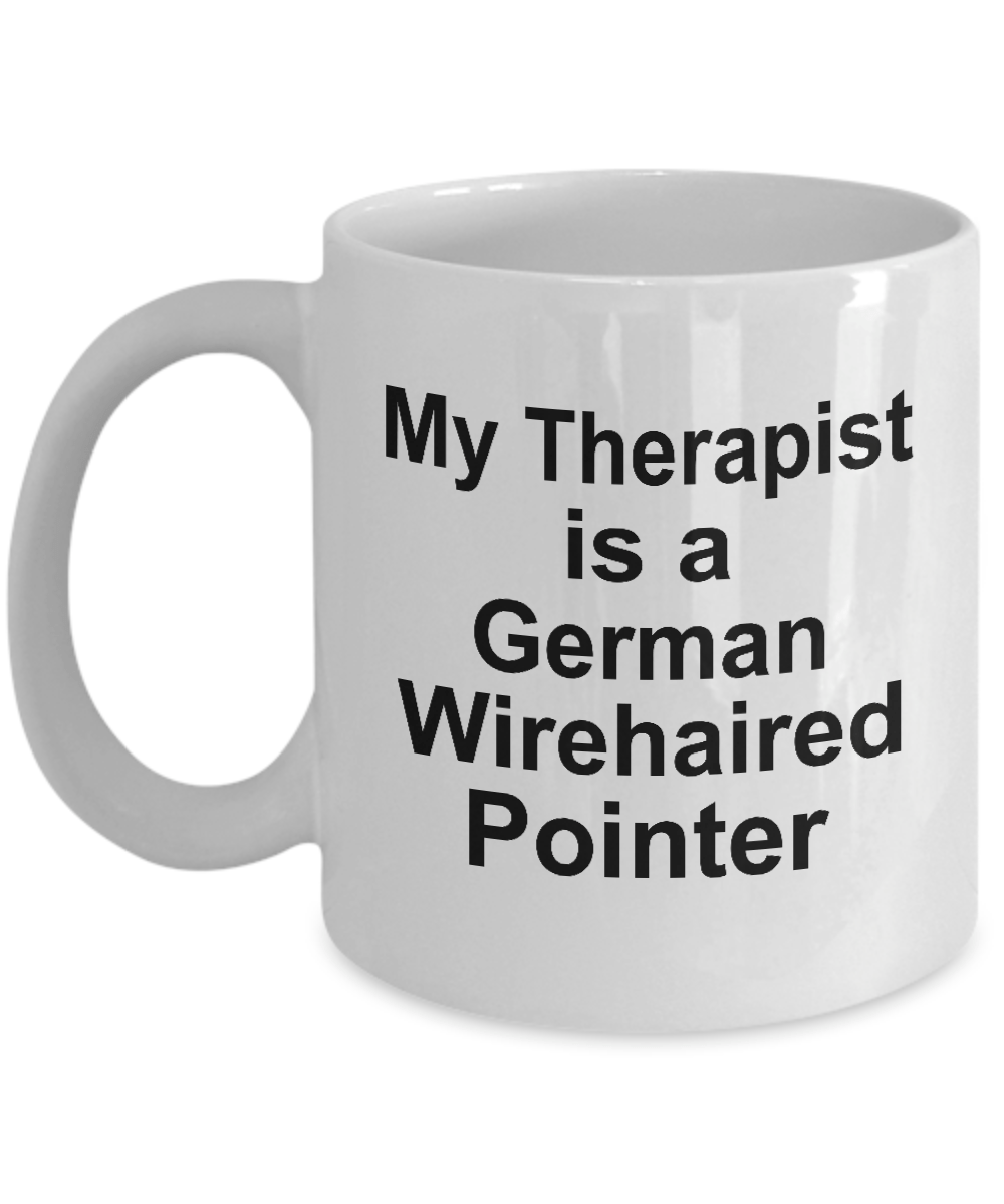 German Wirehaired Pointer Dog Owner Lover Funny Gift Therapist White Ceramic Coffee Mug