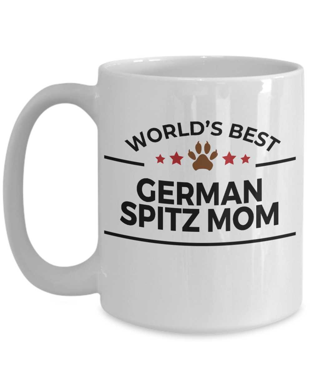 German Spitz Dog Lover Gift World's Best Mom Birthday Mother's Day White Ceramic Coffee Mug