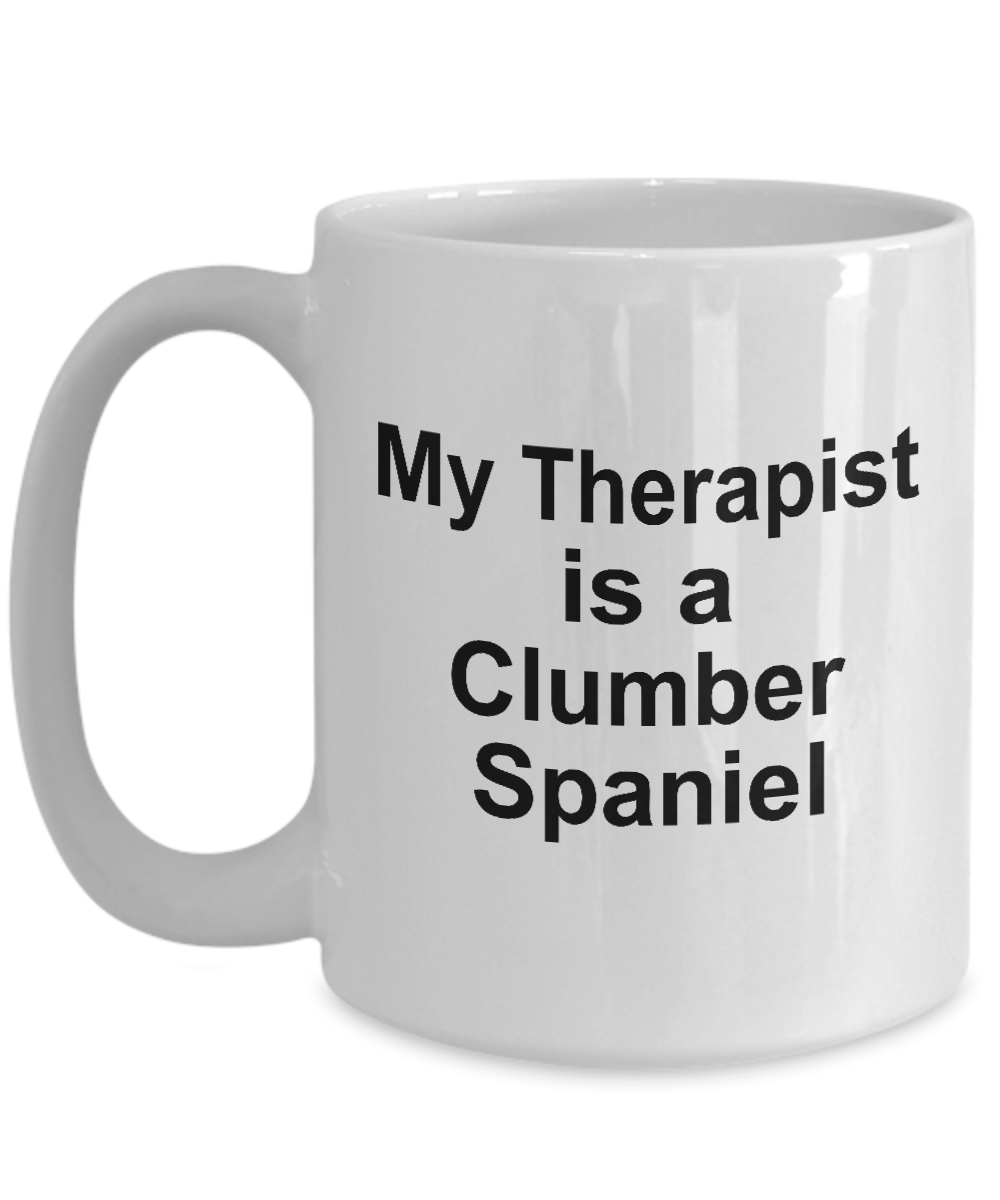 Clumber Spaniel Dog Owner Lover Funny Gift Therapist White Ceramic Coffee Mug