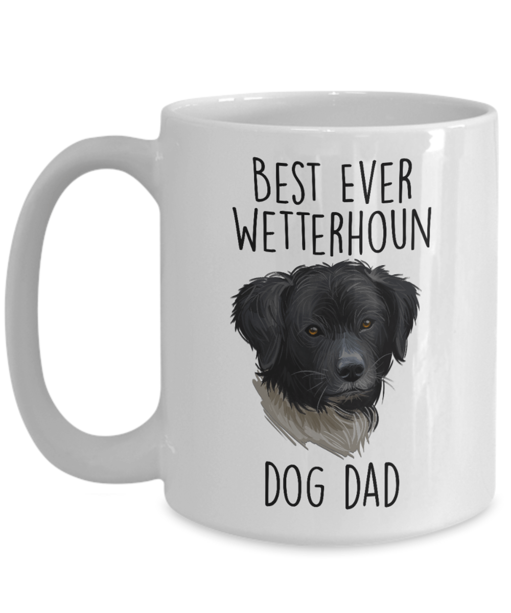 Best Ever Wetterhoun Dog Dad Custom Ceramic Coffee Mug