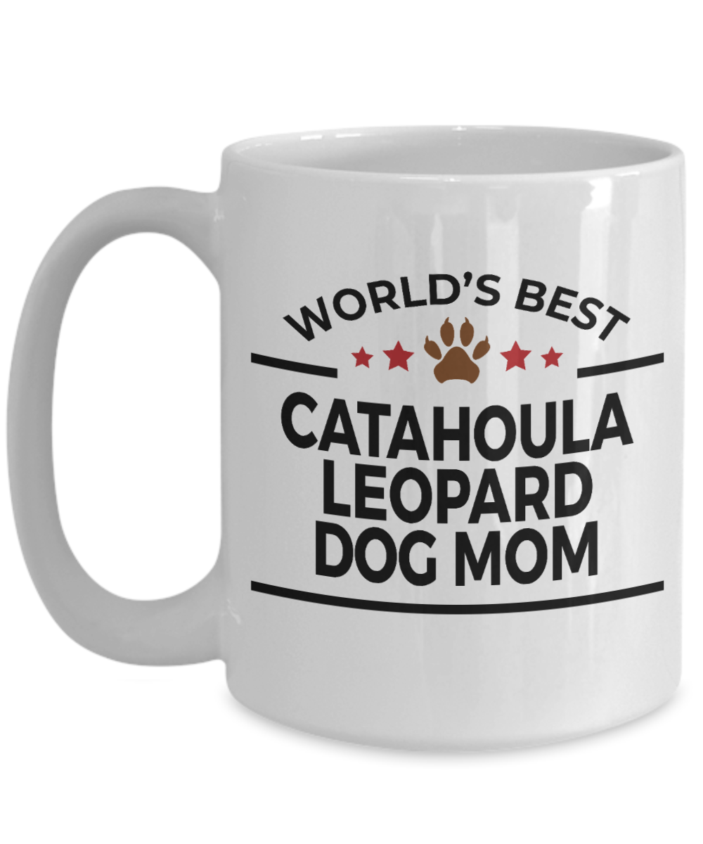 Catahoula Leopard Dog Lover Gift World's Best Mom Birthday Mother's Day White Ceramic Coffee Mug
