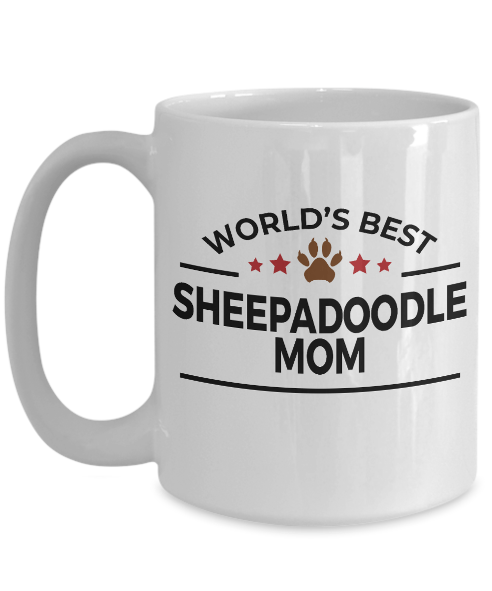 Sheepadoodle Dog Mom Coffee Mug