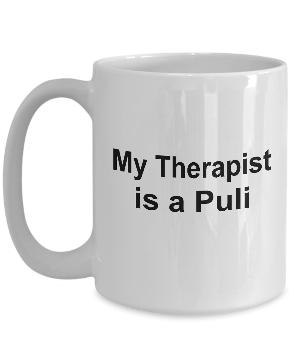 Puli Dog Owner Lover Funny Gift Therapist White Ceramic Coffee Mug