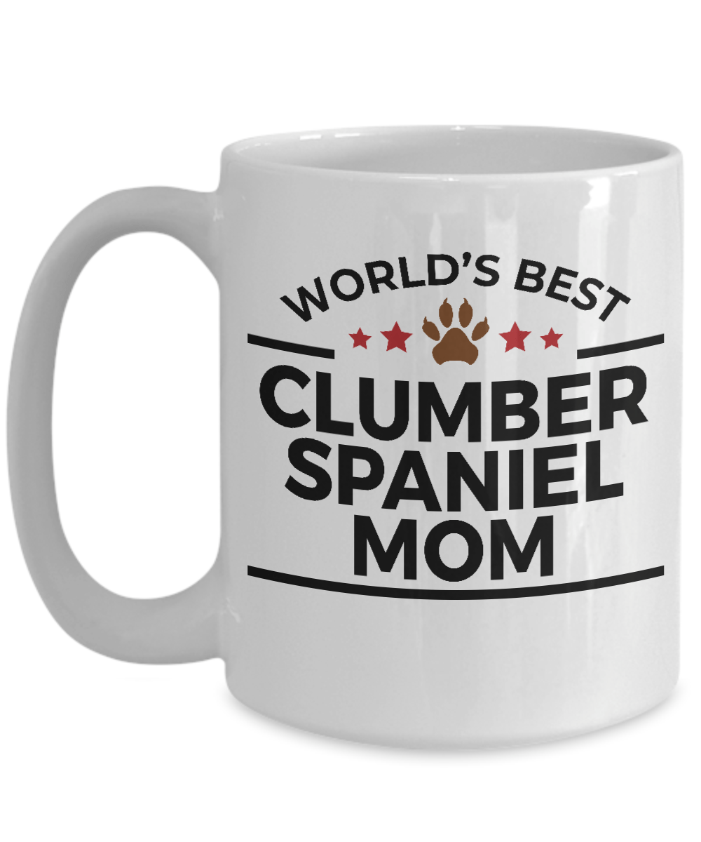 Clumber Spaniel Dog Lover Gift World's Best Mom Birthday Mother's Day White Ceramic Coffee Mug