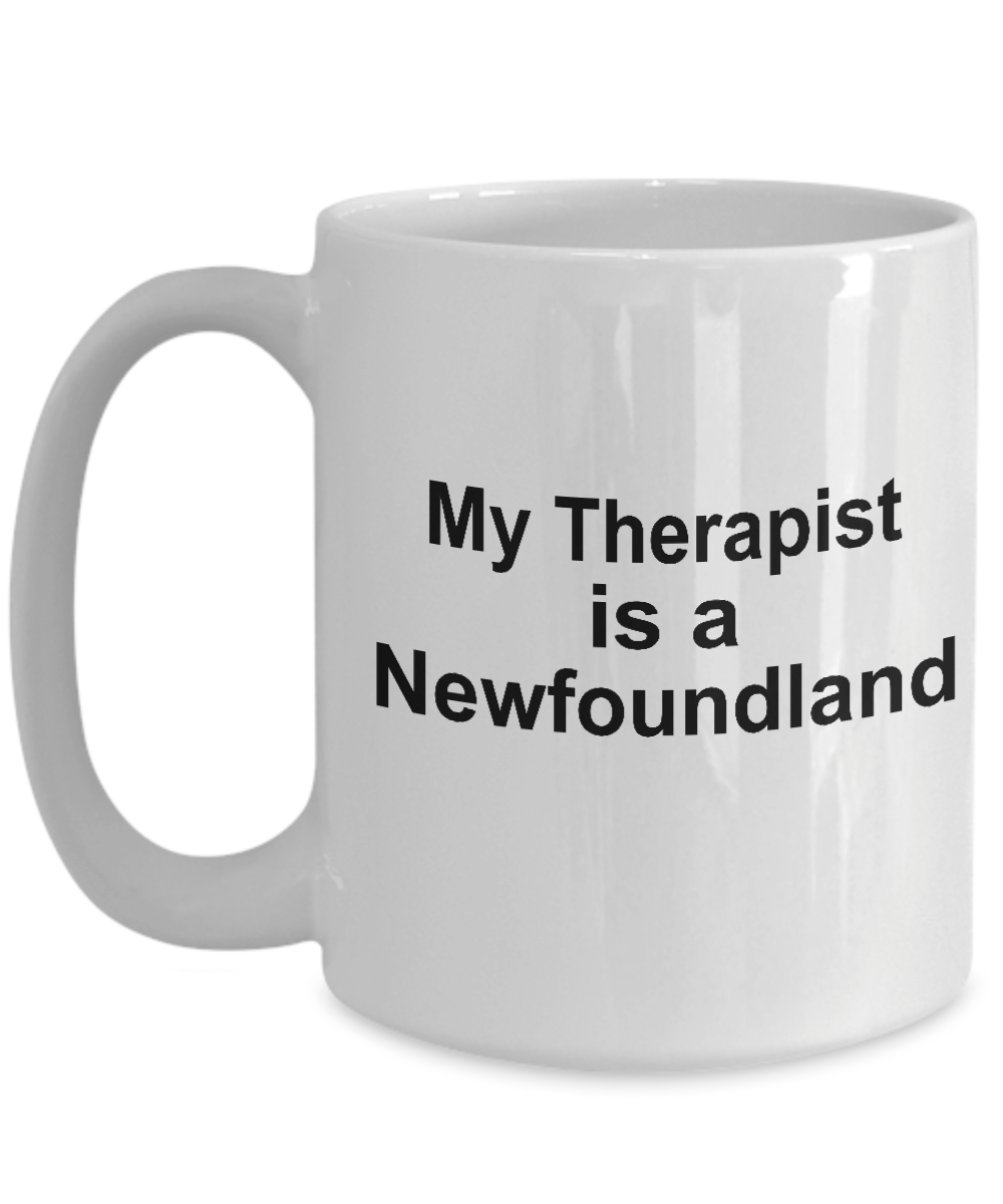 Funny Newfoundland Dog Owner Lover Gift Therapist White Ceramic Coffee Mug