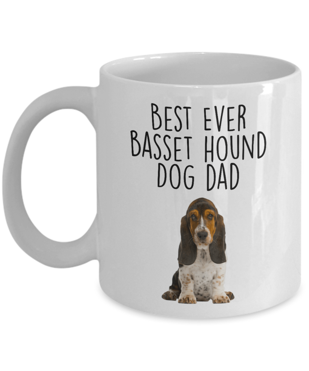 Best Ever Basset Hound Dog Dad Custom Ceramic Coffee Mug