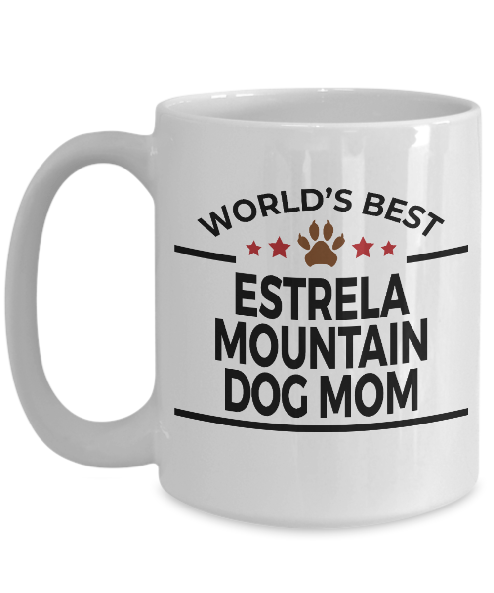 Estrela Mountain Dog Lover Gift World's Best Mom Birthday Mother's Day White Ceramic Coffee Mug