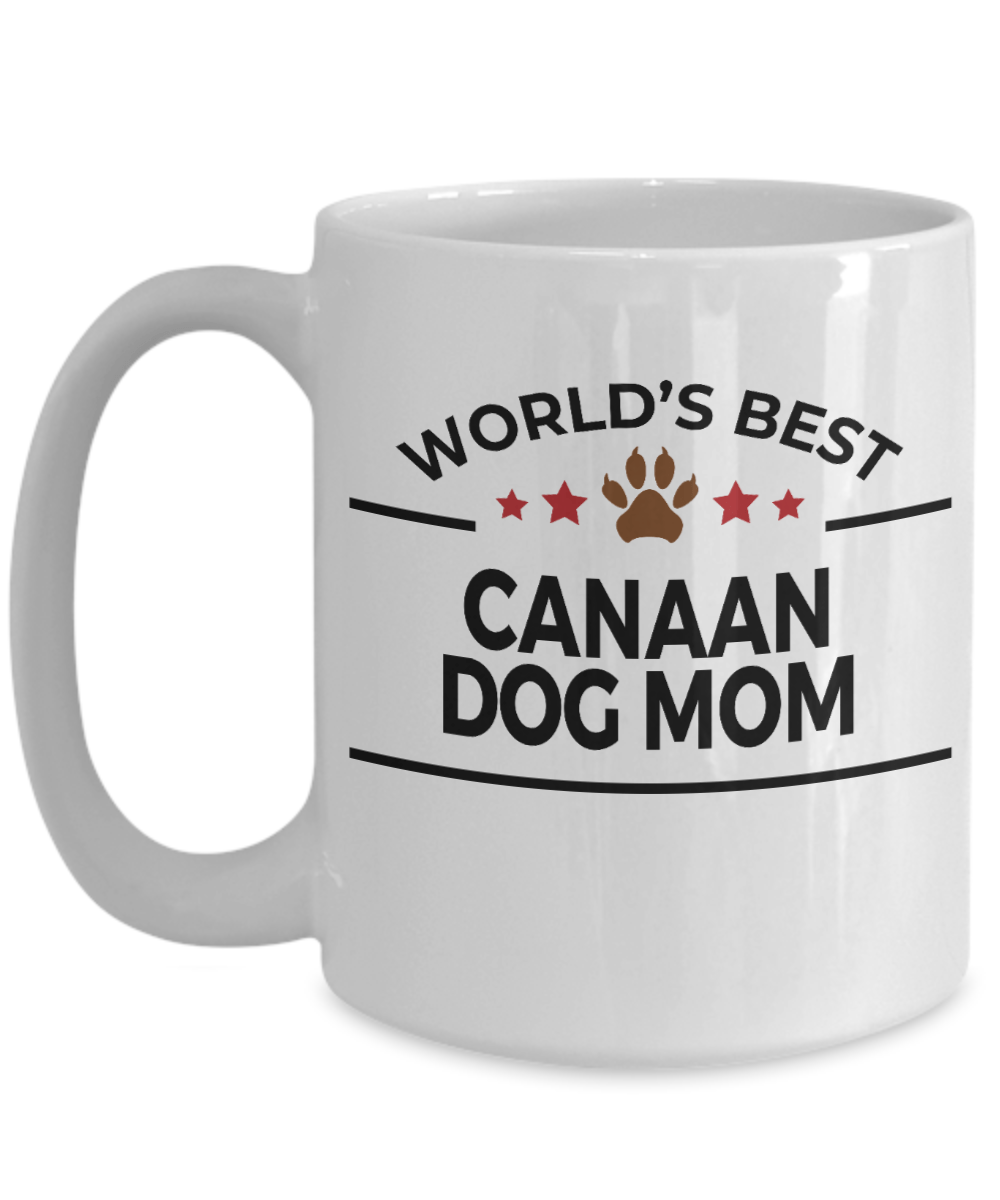 Canaan Dog Lover Gift World's Best Mom Birthday Mother's Day White Ceramic Coffee Mug