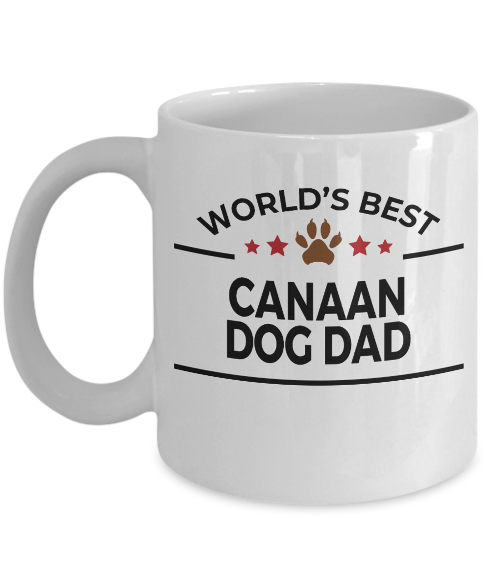 Canaan Dog Lover Gift World's Best Dad Birthday Father's Day White Ceramic Coffee Mug