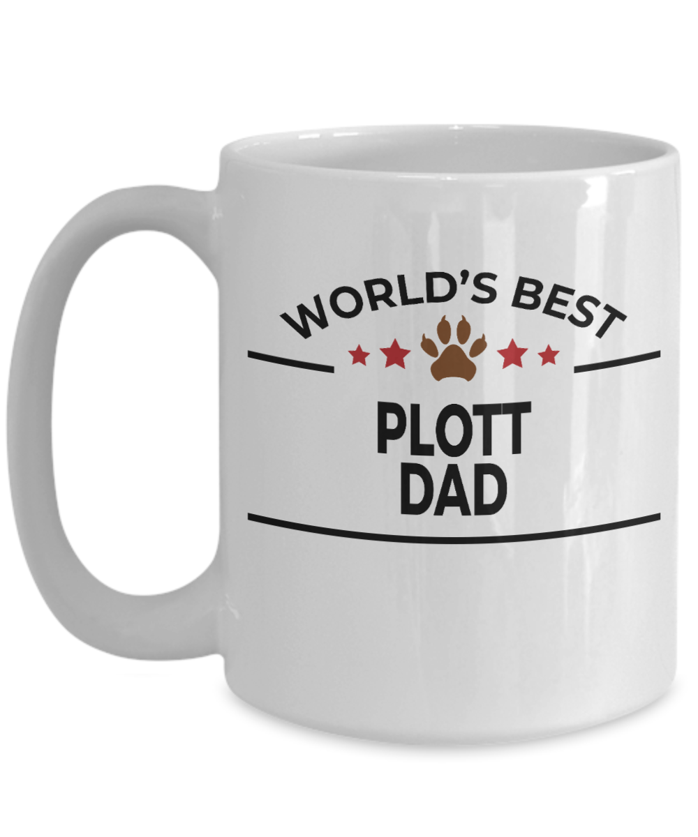 Plott Dog Lover Gift World's Best Dad Birthday Father's Day White Ceramic Coffee Mug