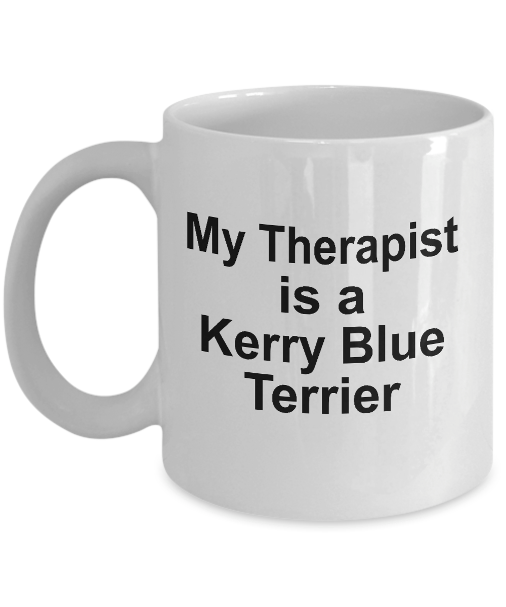 Kerry Blue Terrier Dog Owner Lover Funny Gift Therapist White Ceramic Coffee Mug