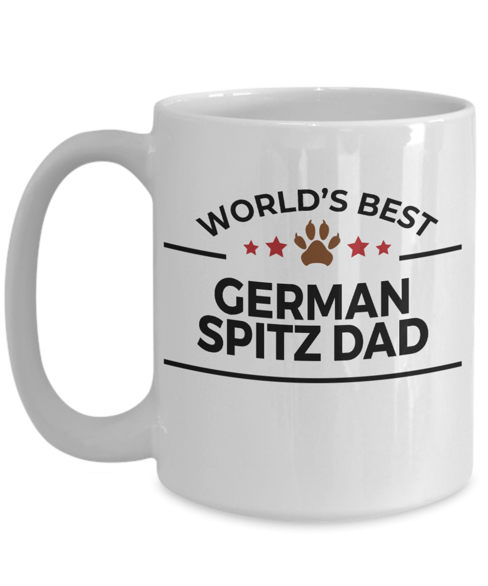 German Spitz Dog Lover Gift World's Best Dad Birthday Father's Day White Ceramic Coffee Mug