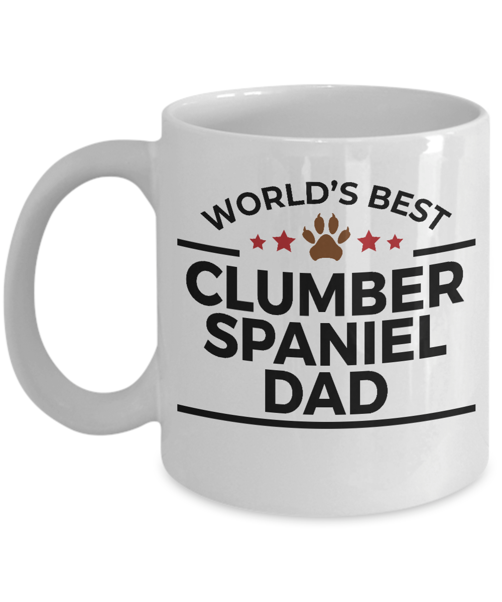 Clumber Spaniel Dog Lover Gift World's Best Dad Birthday Father's Day White Ceramic Coffee Mug